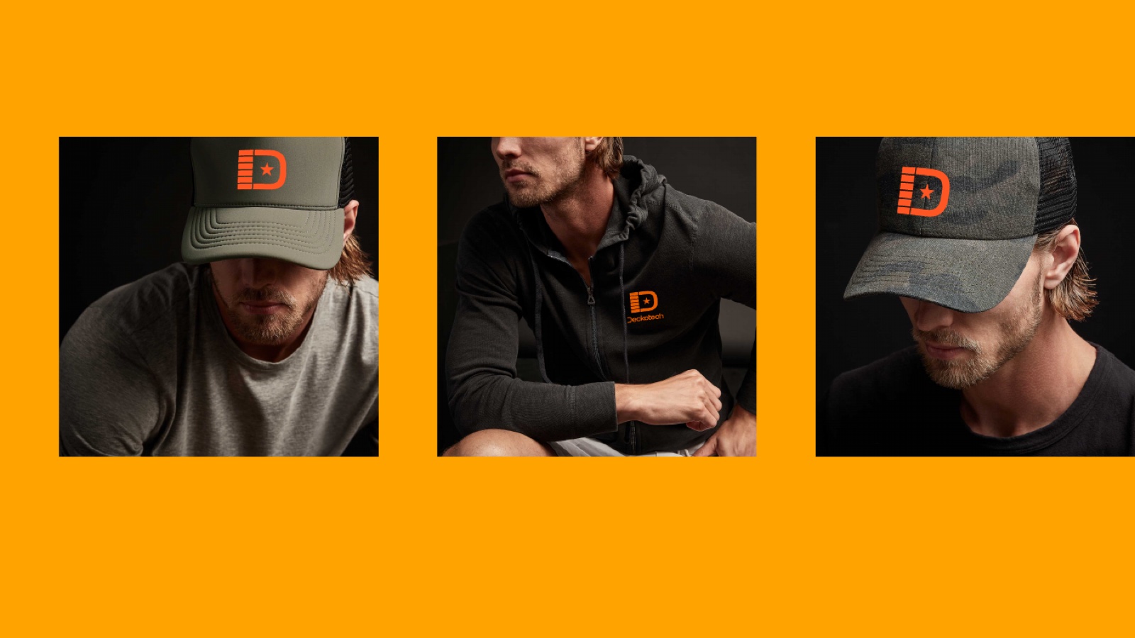 Deckotech identity applied to apparel